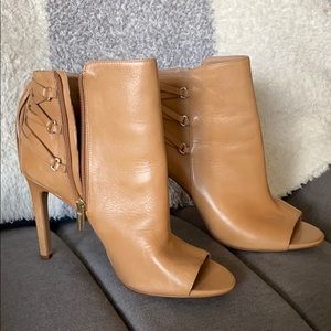 Vince Camuto Kamina open toe booties with tassels